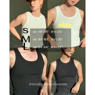 เสื้อกล้ามBasictanktopทรงคอเหลี่ยม