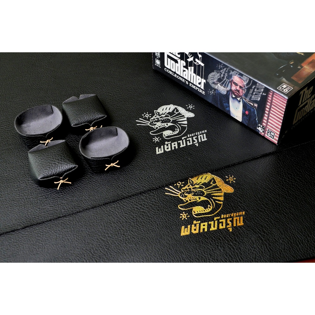 Payak Playmat Set ผ้าหนัง ผ้าหนังปูโต๊ะบอร์ดเกม พร้อมถ้วยหนัง 4 ใบ บอร์ดเกม Boardgame รูปที่ 8