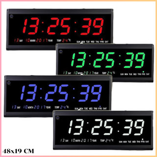 นาฬิกาดิจิตอลLED นาฬิกาแขวนผนังดิจิตอล รุ่น HB-4819 ขนาดใหญ่…