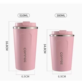 แก้วกาแฟ แก้วเก็บอุณหภูมิ แก้วน้ำเก็บความเย็น 2ขนาด 380ml. และ 510ml. ขนาดกำลังพอดี พกพาง่าย น้ำหนักเบาสีสวยทุกใบ