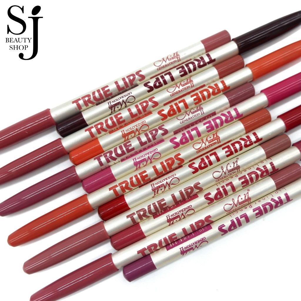 ME NOW TRUE LIPS Lip Pencil Liner ดินสอเขียนขอบปากมีนาว 12แท่ง 12เฉดสี