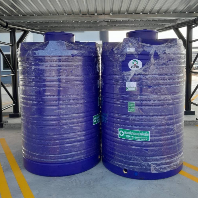 แท้งค์น้ำ 2000 ลิตร ยี่ห้อ ZUMO ถังเก็บน้ำ ถังเก็บน้ำบนดิน PE แท้งค์น้ำ มอก.816-2556