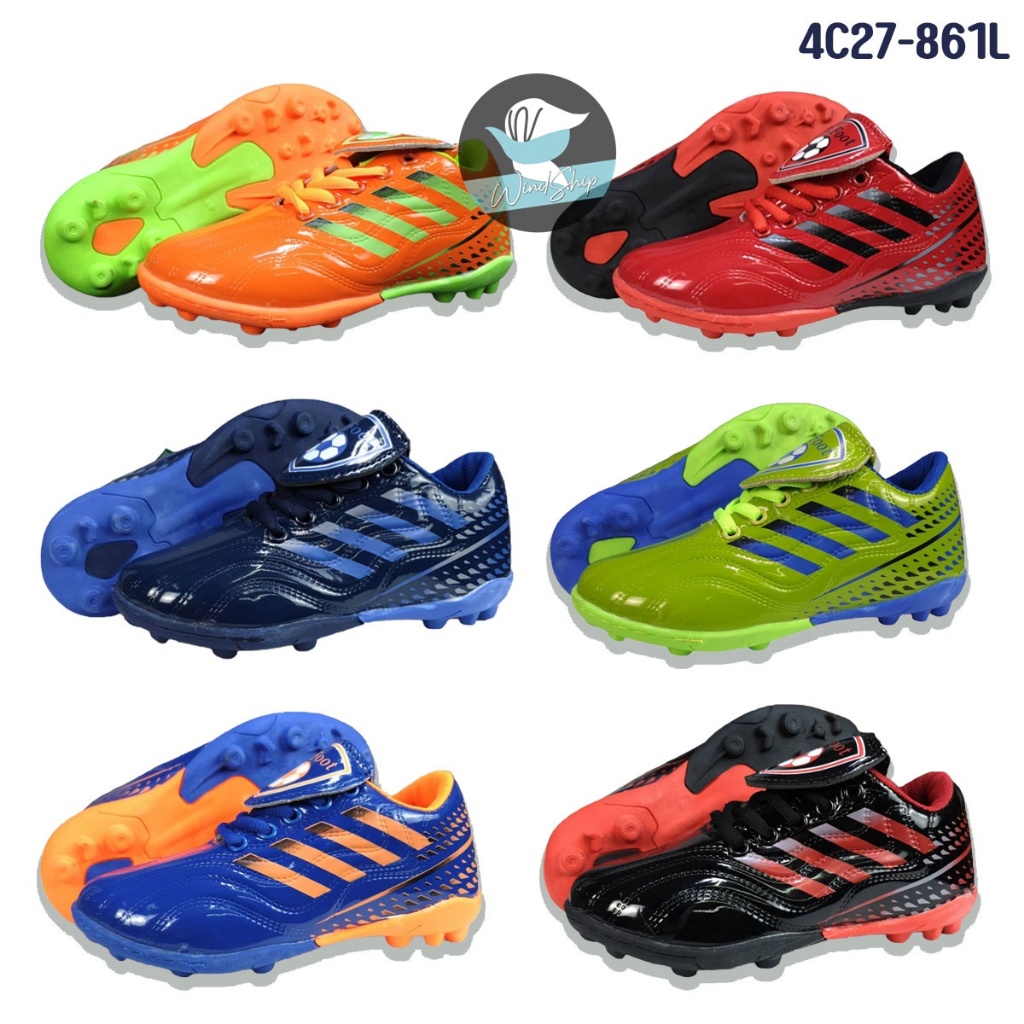 รองเท้าสตั๊ดเด็ก รองเท้าฟุตบอล 4C27-861L ใส่เล่นกีฬาได้ (SK78)
