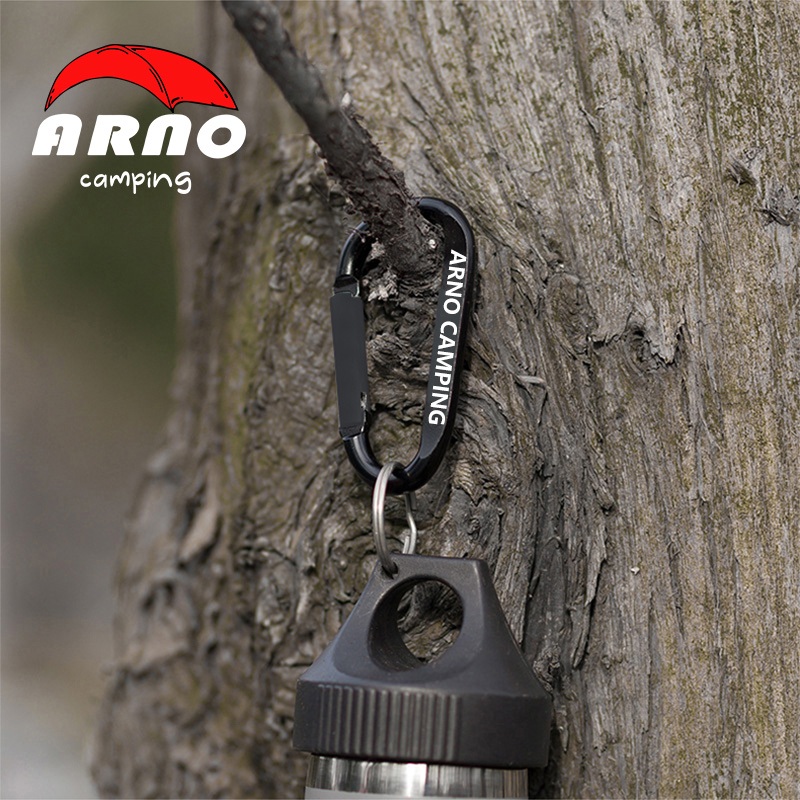 ARNO Camping พวงกุญแจ 5# 5cm mini carabiner คาราไบเนอร์รูปที่ คาราบิเนอร์ สำหรับแขวนเปล สารพัดประโยช