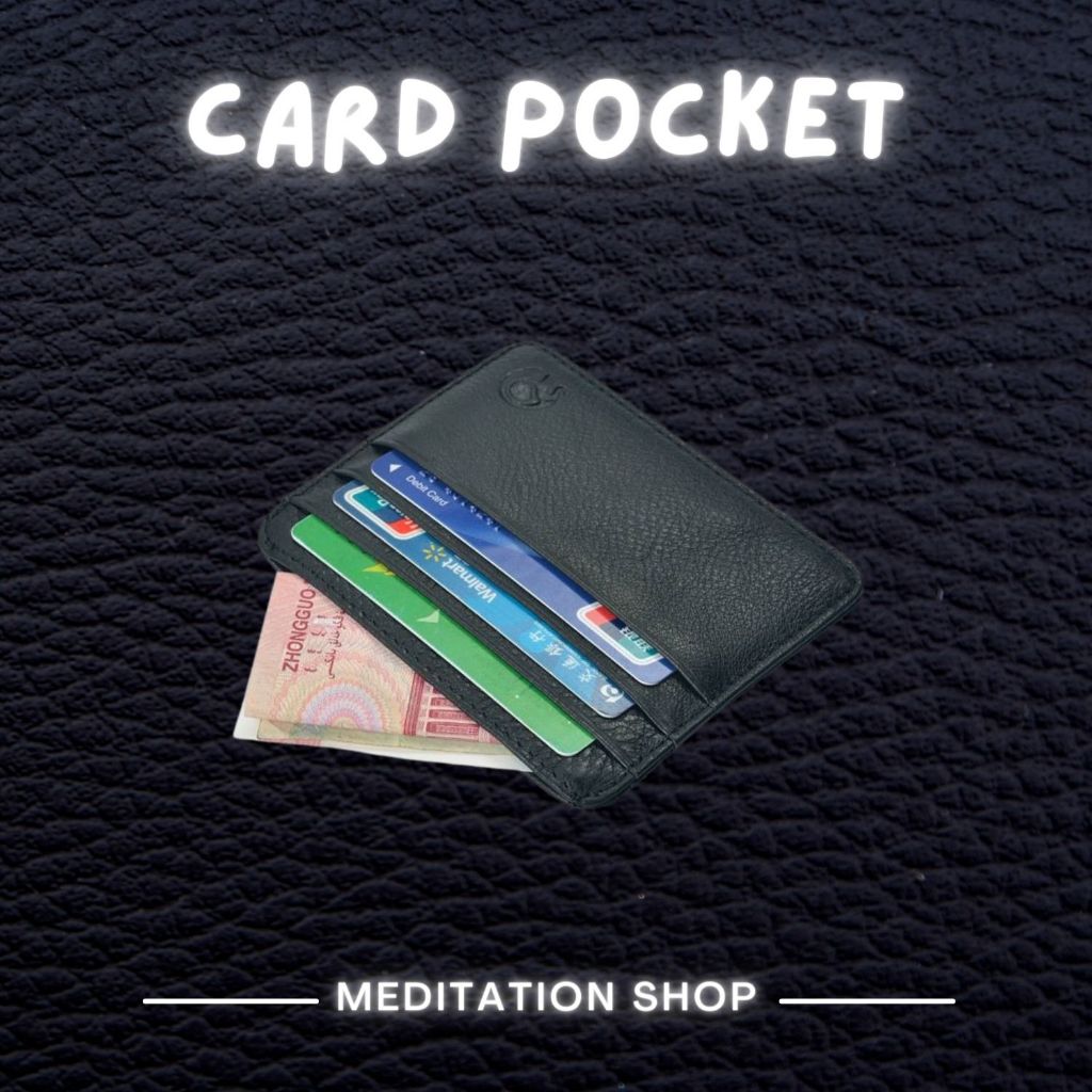 ซองใส่นามบัตร 7 ช่อง หนังวัวแท้100% 🔥 Card holder ซองใส่นามบัตรทรงนอน ขนาดกะทัดรัด 🎉