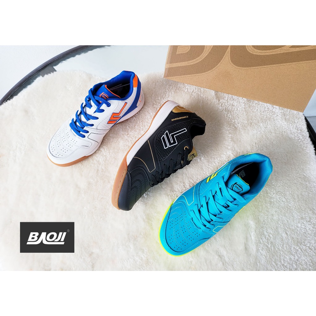 **BAOJI** [ลิขสิทธิ์แท้ ตัวแทนขายเอง] (BJM-741) รองเท้าฟุตซอล *ผู้ชาย* ส้นสูง 2.