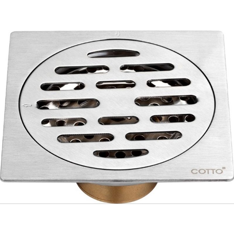 Cotto CT6404Z2P(HM) ตะแกรงน้ำทิ้งสเเตนเลสเหลี่ยมหน้าแปลน 4 นิ้ว