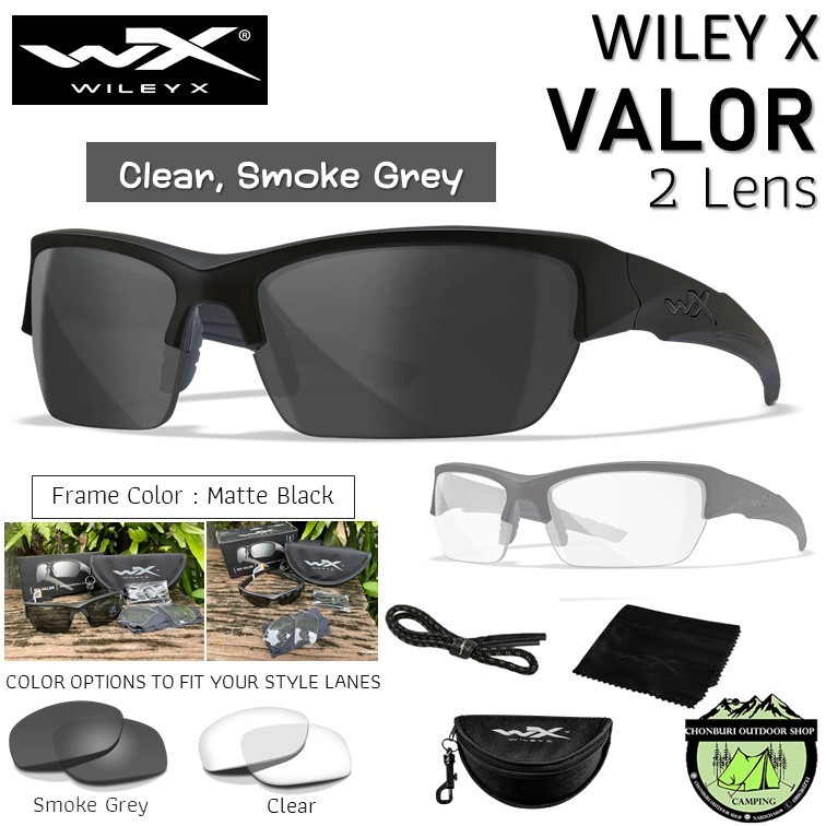 Wiley-X VALOR {2 Lens} Cleay/Smoke Grey#Frame Matte Black{CHVAL07}