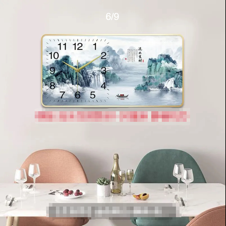 2023 หรูหราห้องนั่งเล่นคริสตัลหรูหรานาฬิกาแขวนผนัง ZhaocaiQuartz