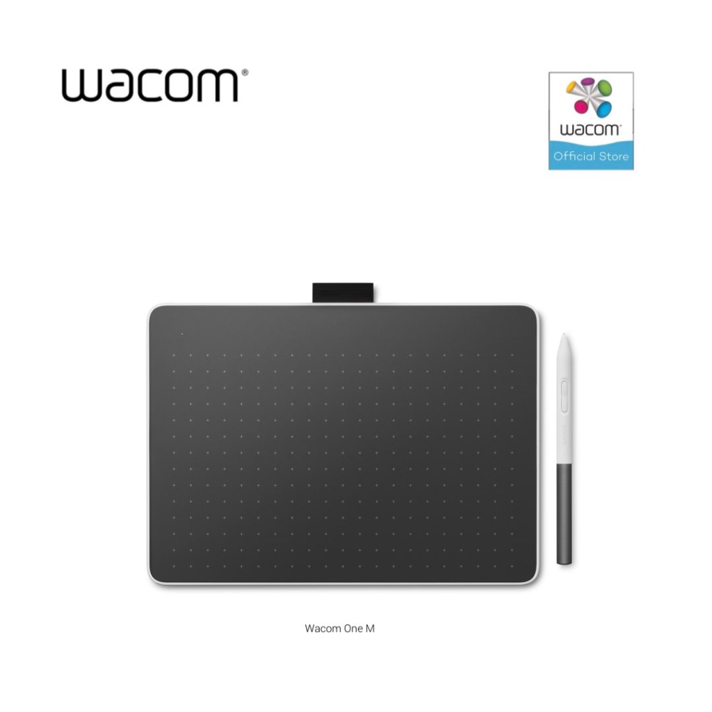 Wacom One M pen tablet (CTC6110WLW0C) แท็บเล็ตพร้อมเมาส์ปากกาสำหรับวาดภาพกราฟฟิก ขนาดกลาง