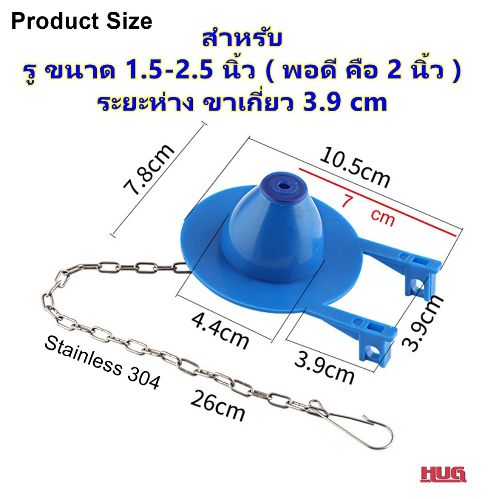 อะไหล่ ลูกกบ ยางปิดวาวส์น้ำออก ชักโครก ลูกกบชักโครก เปิดปิด วาวส์น้ำออก  hug hugcamp - รูปที่ 2