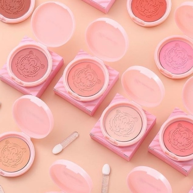 M391 LAMEILA บลัชออนแต่งหน้า โทนสีนู้ด ตลับสีชมพูน่ารัก สีสวยธรรมชาติ