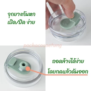 ฝาแก้ว BEAR แบบกันน้ำหกได้ ใช้กับแก้วทรงสูง ได้ วัสดุ Food Grade ถอดล้างทำความสะอาดง่าย