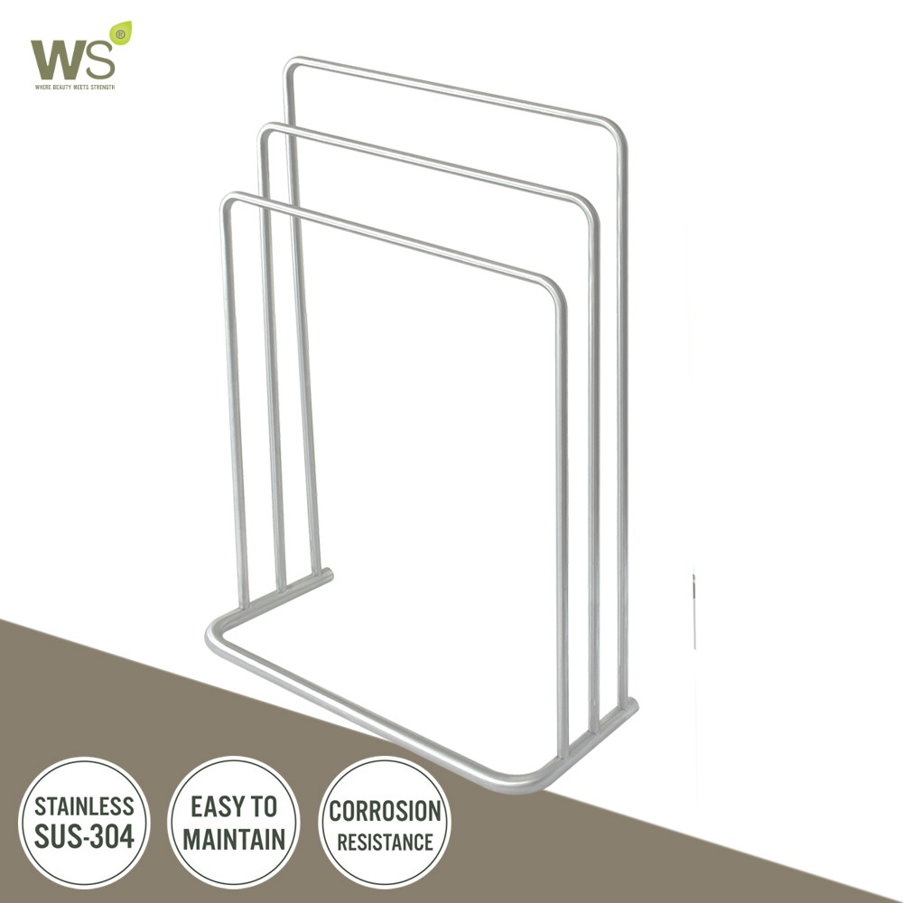 WS ราวตากผ้าสแตนเลส ราวพาดผ้า แบบ 3 ระดับ TS-6002