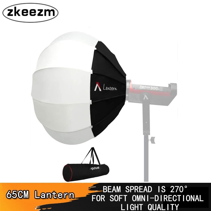 Zczk ไฟสตูดิโอ Softbox Kit 65cm สตูดิโอถ่ายภาพ อุปกรณ์เสริมไฟวิดีโอสตูดิโอ แสงเรียบ สามารถใช้กับขาตั้งกล้องได้