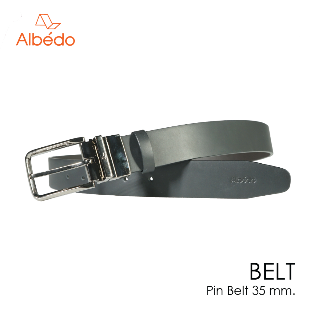 [Albedo] PIN BELT 35 MM. เข็มขัดหัวเข็ม/เข็มขัดหนังแท้/เข็มขัดทำงาน/เข็มขัดผู้ชาย/เข็มขัด - ABMI0239