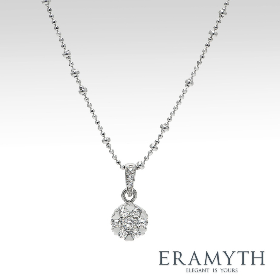 Eramyth Jewelry: สร้อยคอ พร้อม จี้ เงินแท้ 925 ฝั่งเพชรสวิส CZ งานเตย รูปทรงหัวใจ  SF-0191-R01 (พร้อมส่ง) ราคา ถูกที่สุด ดีลบีเคเค
