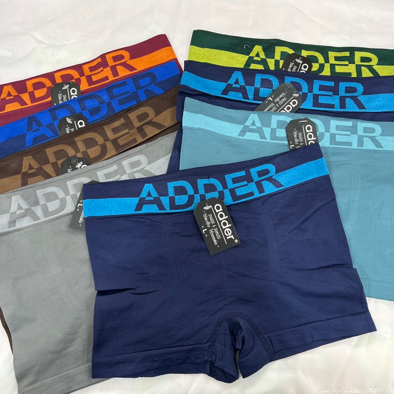 🍄มาใหม่ Adder กางเกงในบ็อกเซอร์สำหรับผู้ชาย แอดเดอร์ ขาสั้น เนื้อผ้า Spandex นิ่มสุดๆ ใส่สบาย