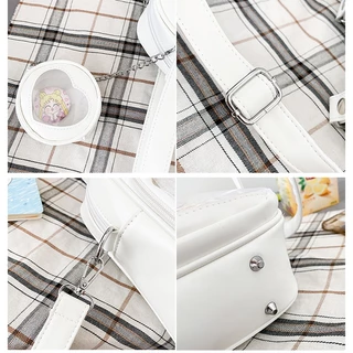 [พร้อมส่ง] 💟 Ita Bag กระเป๋าสะพาย หนัง PU พร้อมใบเล็กรูปหัวใจ ใส่ตุ๊กตา เข็มกลัด กันน้ำ กันฝุ่น