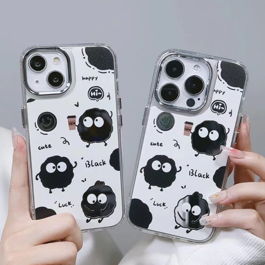 จัดส่งทันที เคสไอโฟน11/12/13/14/15 Pro Max ซิลิก้าเจล Silicone cute mirror Case For iPhone 11,12,13,14,12PM,13PM,14PM
