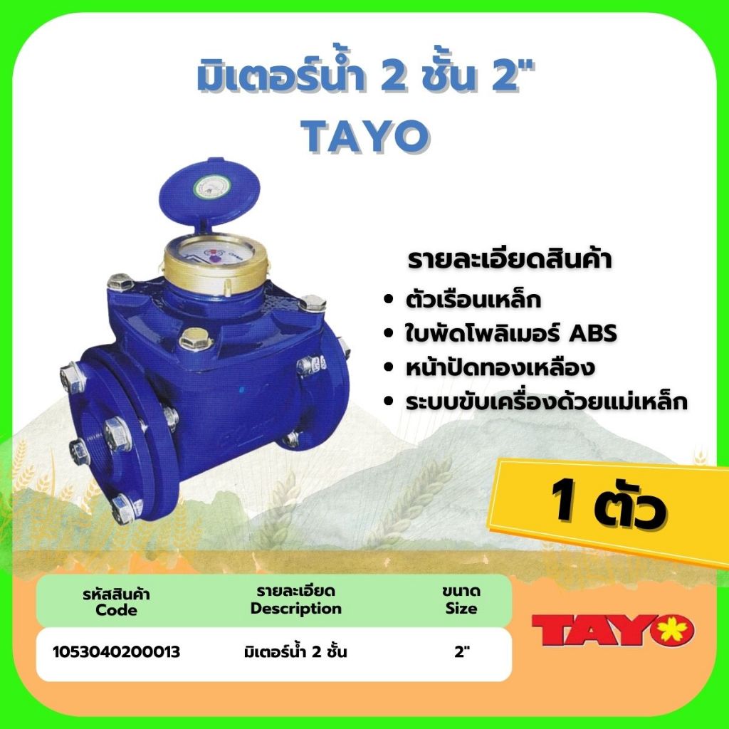 มิเตอร์น้ำ 2 ชั้น 2" TAYO