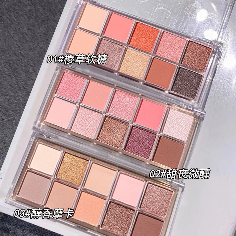 N384 LAMEILA พาเลทอายแชโดว์ เนื้อแมท ประกายชิมเมอร์ สีสวย ติดทน กันน้ำ 10 สี - รูปที่ 4