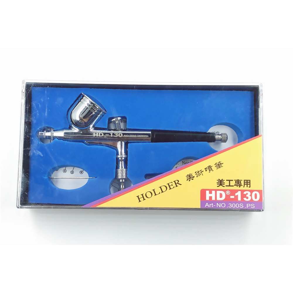 แอร์บรัช HD-130 2 จังหวะ ปากกาพ่นสี Airbrush  เหมาะสำหรับใช้พ่นสีงานโมเดล, บอดี้เพ้นท์, เฟอร์นิเจอร์