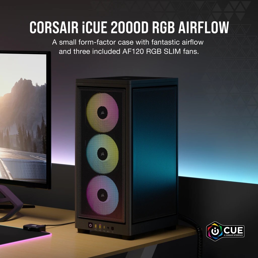CASE (เคส) CORSAIR 2000D RGB AIRFLOW (MINI-ITX) เลือกสี