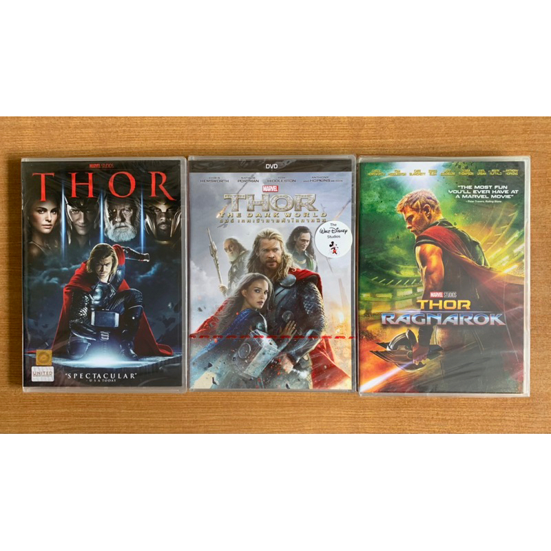 DVD : Thor ภาค 1, 2 The Dark World, 3 Ragnarok ธอร์ เทพเจ้าสายฟ้า [มือ 1] Marvel / Chris Hemsworth / ดีวีดี หนัง แผ่นแท้