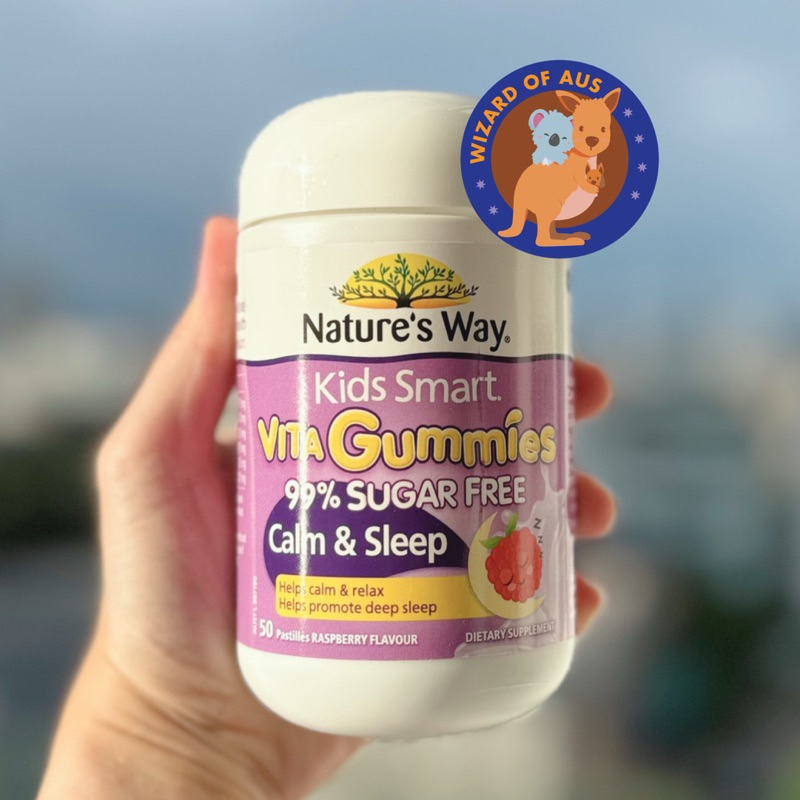 Nature's Way Kids Smart Vita Gummies Sugar Free Sleep & Calm 50 Gummies วิตามินช่วยในการนอนหลับ สำหรับเด็ก 3 ขวบขึ้นไป