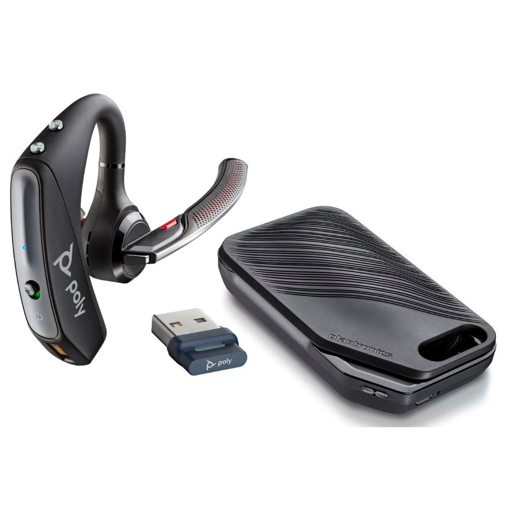 POLY VOYAGER 5200 UC BLUETOOTH HEADSET WITH DONGLE BT600, USB-A