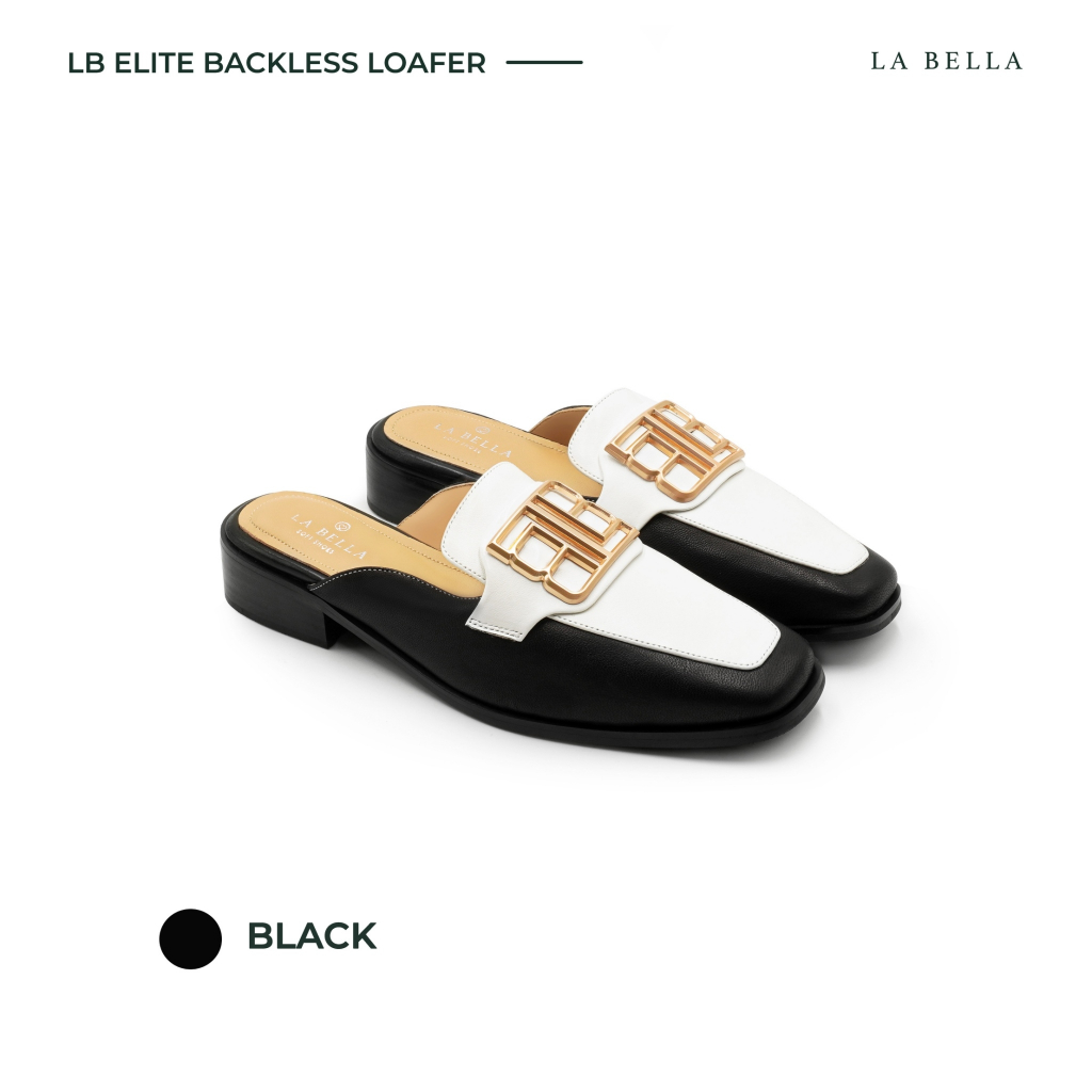 LA BELLA รุ่น LB ELITE BACKLESS LOAFER - BLACK