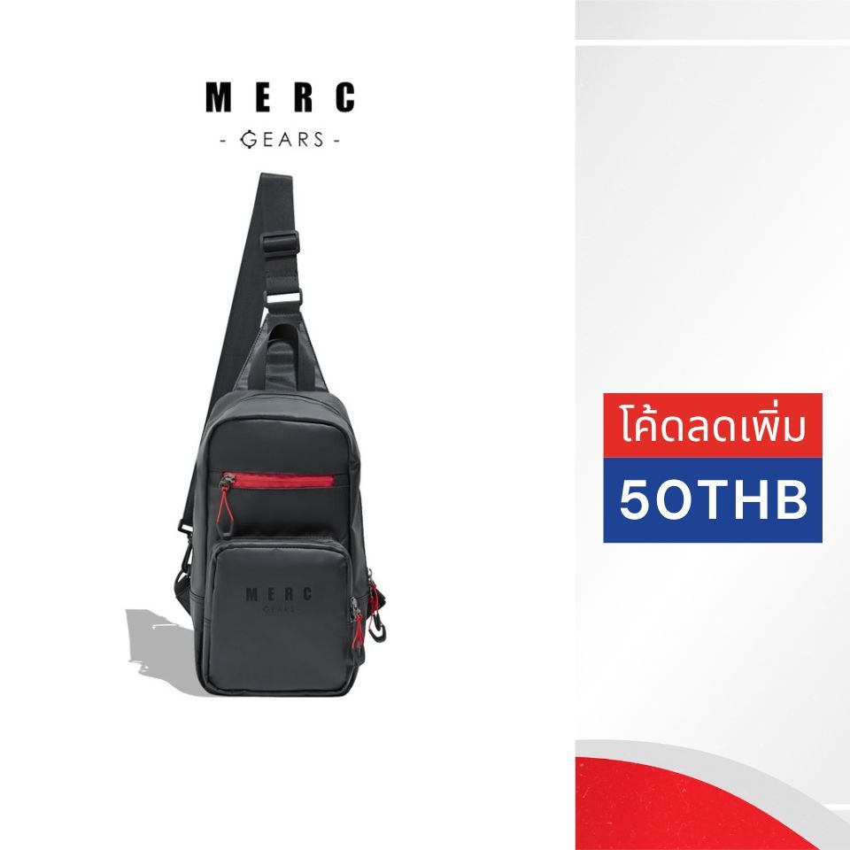 Merc Gears กระเป๋าคาดอก วัสดุกันน้ำ รุ่น Bo สีดำ