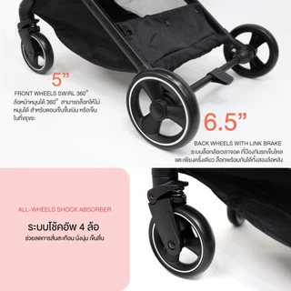 Pawwy Shiba Pet Stroller รถเข็น Multi function เหมาะสำหรับสัตว์เลี้ยงขนาดเล็ก รองรับน้ำหนักได้สูงสุด 20 กก
