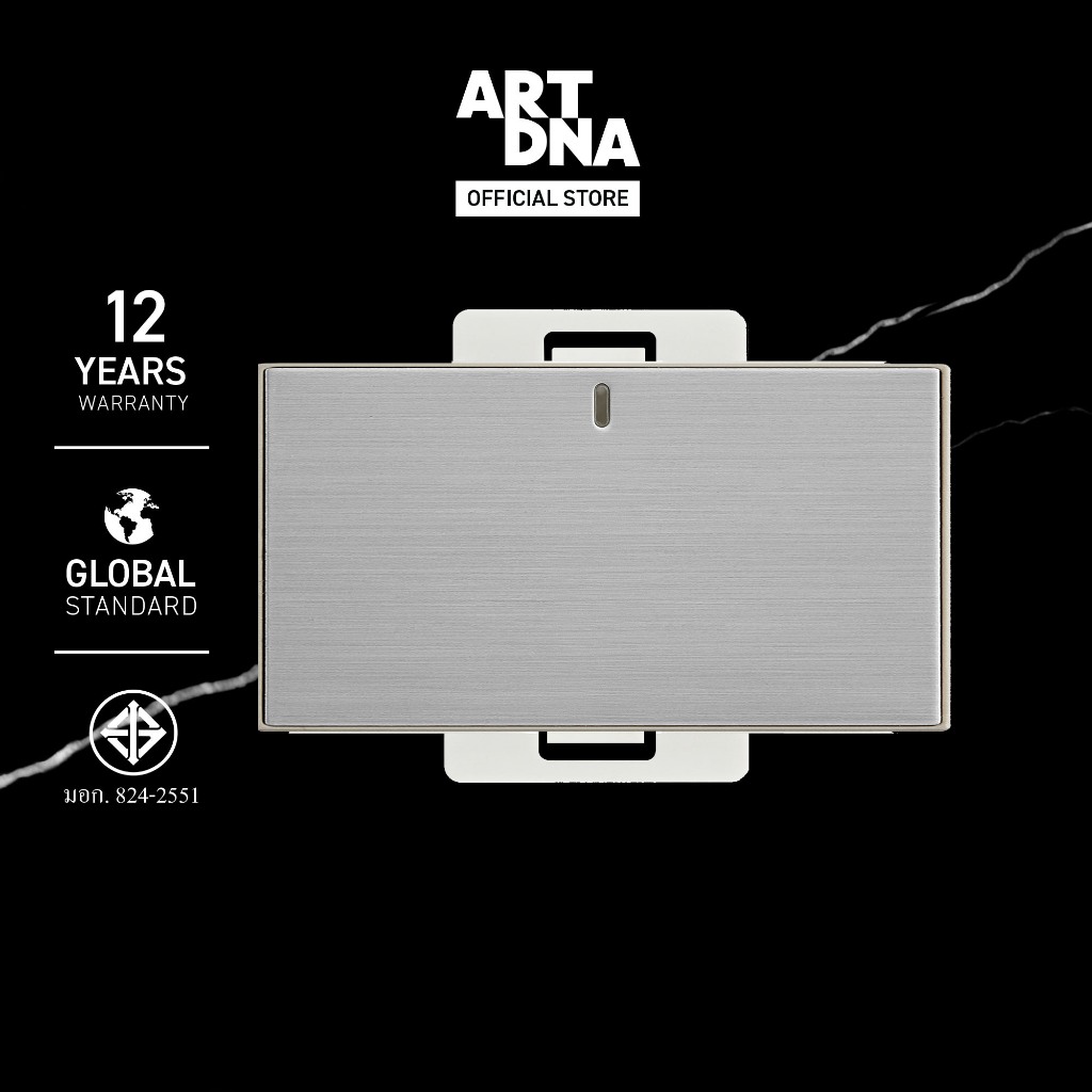 ART DNA รุ่น A Type สวิตซ์ไฟ LED 2 ทาง ไซส์ L สีสเเตนเลส สีทอง สีเทา และสีขาว ปลั๊กไฟโมเดิร์น ปลั๊กไฟสวยๆ สวิทซ์ สวยๆ