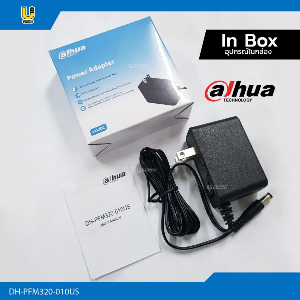 [4.4]มีส่งด่วน!! Adapter อะเเดปเตอร์ 12V1A Dahua รุ่น DH-PFM320-010US สายชาร์จกล้องวงจรปิด ราคา ถูกที่สุด ดีลบีเคเค แกลเลอรีภาพที่ 6