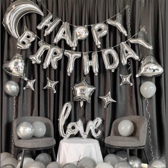 เซตลูกโป่งวันเกิด Happy Birthday Set ลูกโป่งวันเกิด ลูกโป่งมุก ลูกโปร่ง ชุดลูกโป่งวันเกิดราคาถูก Balloons ของเล่น