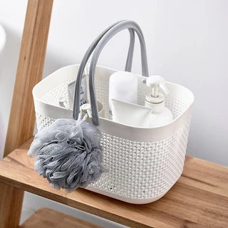 AD159_Shop ตะกร้า ทรงสี่เหลี่ยม มินิมอล พร้อมหูหิ้ว ตะกร้าเอนกประสงค์ ไม่มีฝาปิด