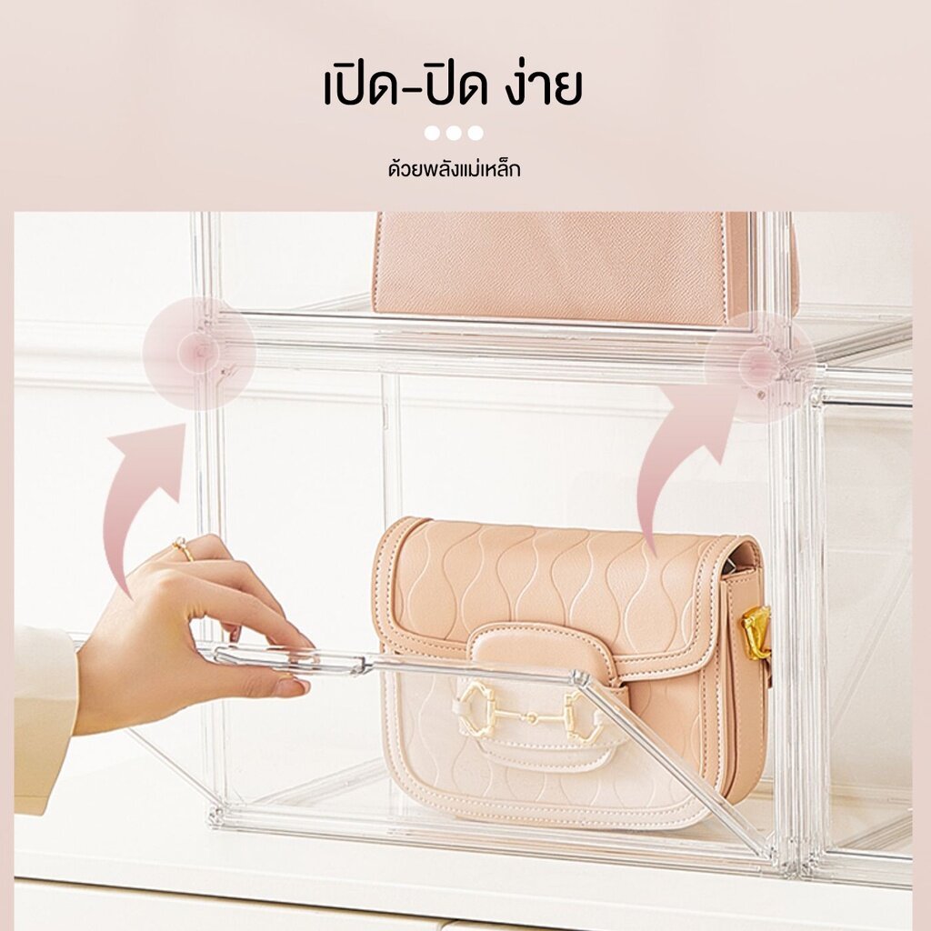 [ขายร้อนในสต็อก] กล่องเก็บกระเป๋ากล่องเก็บของใสกล่องเก็บฝุ่นอะคริลิค