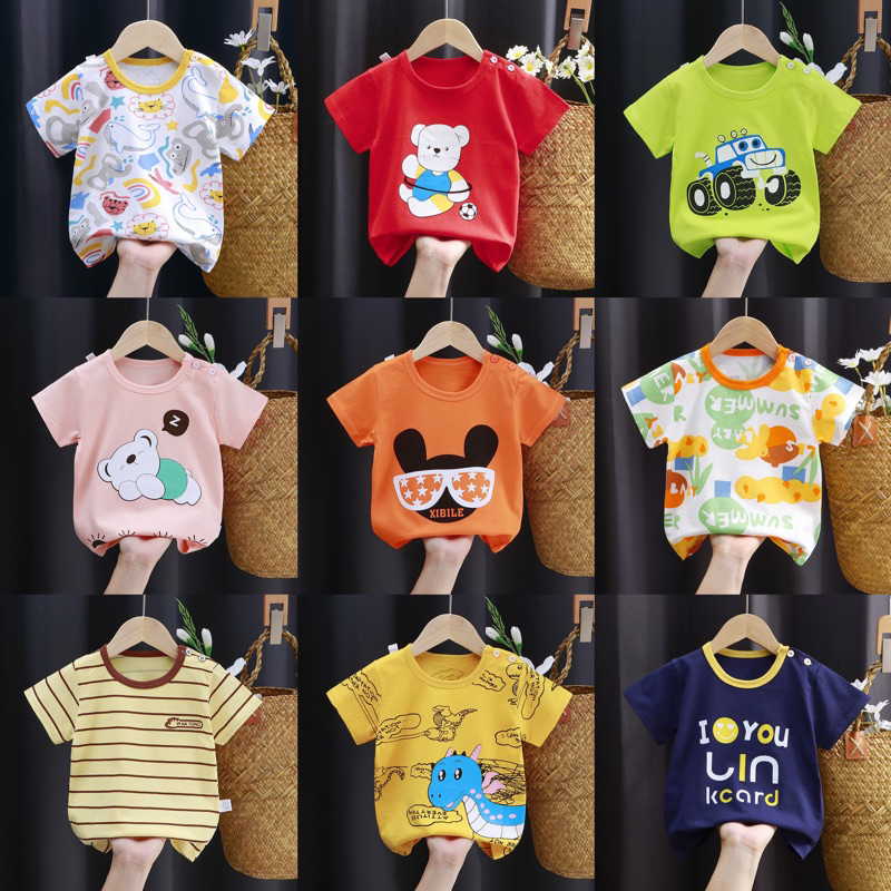 เสื้อยืดเด็ก ลายน่ารัก ผ้าคอตตอน100%