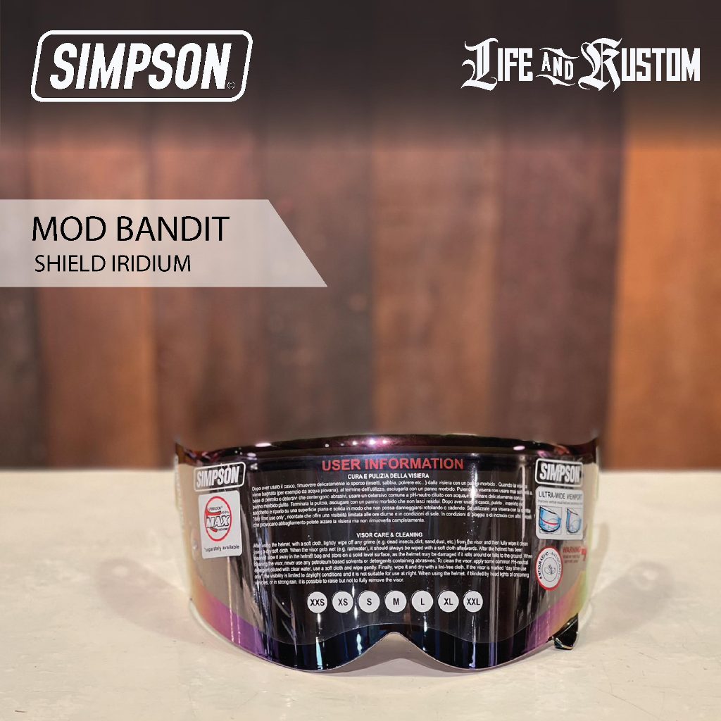 ชิลด์แต่ง หมวกกันน็อก Simpson รุ่น Mod bandit