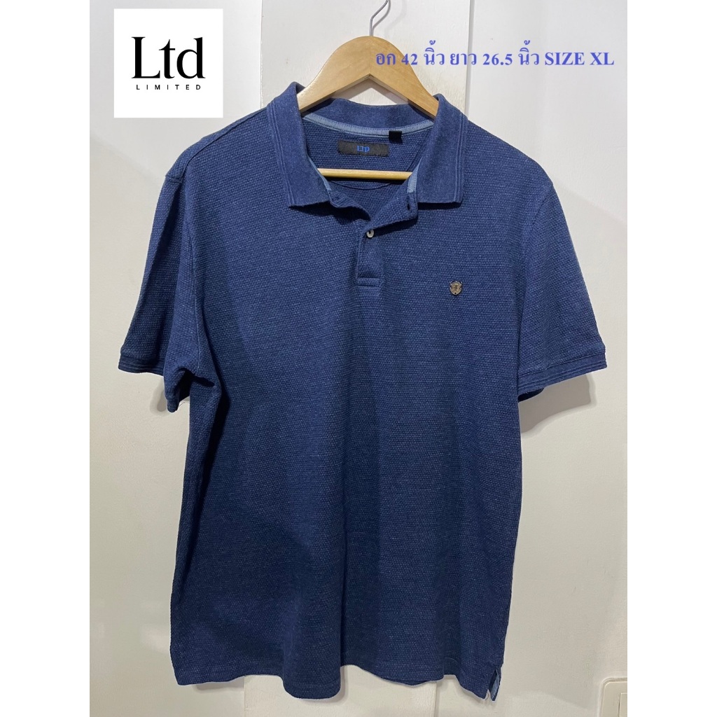 เสื้อโปโล LTD  อก 42 นิ้ว ยาว 26.5 นิ้ว SIZE XL สภาพดี ไม่มีตำหนิ