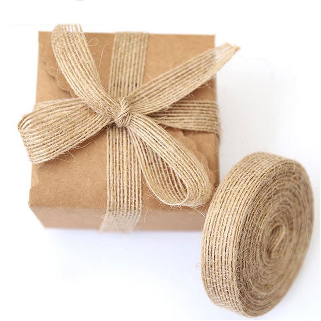 P024 ริบบิ้น ผ้ากระสอบ 10m กว้าง 10-50 มม. งานฝีมือ ตกแต่ง ริบบิ้นกระสอบ ทำโบว์ วินเทจ ธรรมชาติ SP ราคา ถูกที่สุด ดีลบีเคเค แกลเลอรีภาพที่ 7