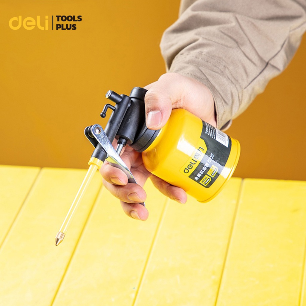 Deli กาหยอดน้ำมันเครื่อง กาน้ำมันเครื่อง 180ml สำหรับหยอดน้ำมันเครื่อง พ่นน้ำมันได้ดี Oil Gun - รูปที่ 2