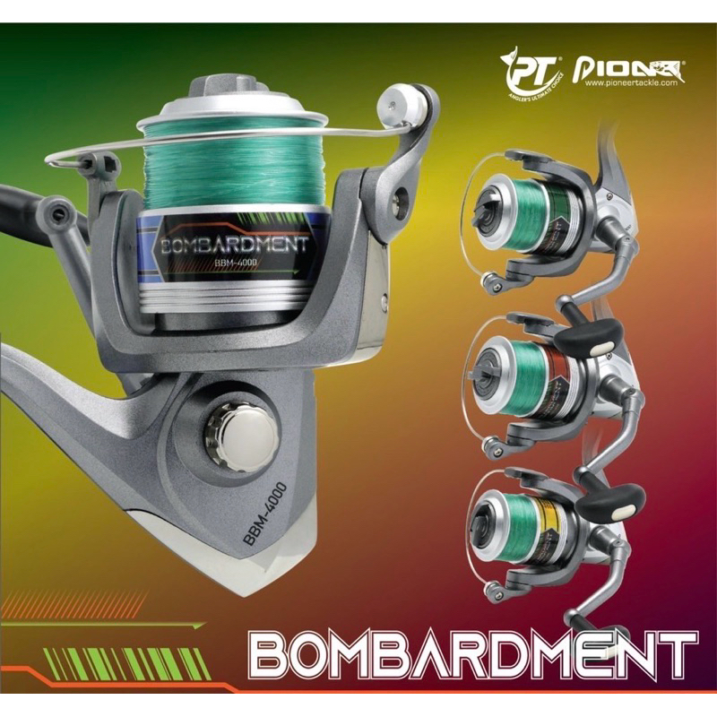 รอกตกปลา รอกสปินนิ่ง Pioneer Boombartment มีเพิ่มสายเอ็น