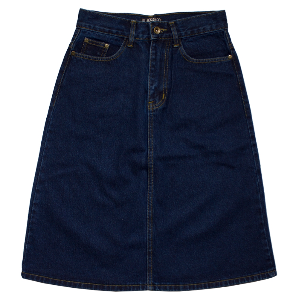 **NEW IN** Blacksheepjeans กระโปรงยีนส์เอวสูง ทรงA สียีนส์เข้ม รุ่น BSPSK-230310