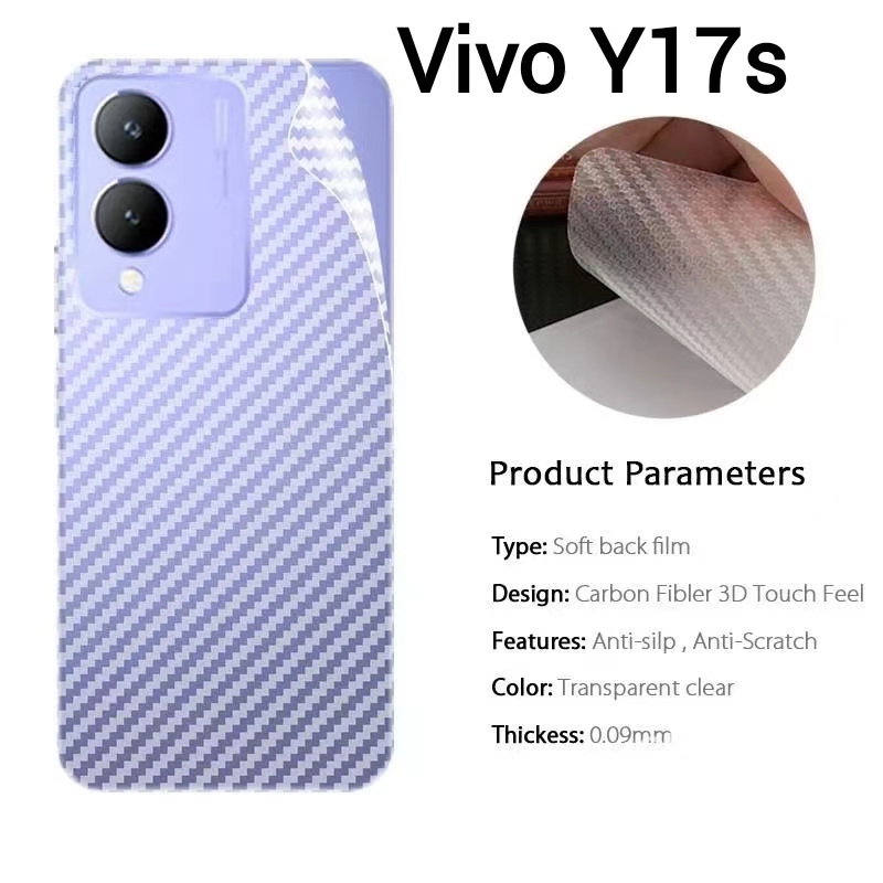 Vivo Y27s/Vivo V29E 5G/Y17s/Vivo V29 5G/Y27 5G/Y36/V27(พร้อมส่งในไทย)ฟิล์มหลังเคฟล่าVivo V27 5G/V27P