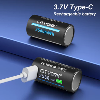 PALO 16340/16350 แบตเตอรี่ CR123A แบตเตอรี่ Li-Ion USB Type-C ชาร์จแบบชาร์จไฟได้แบตเตอรี่