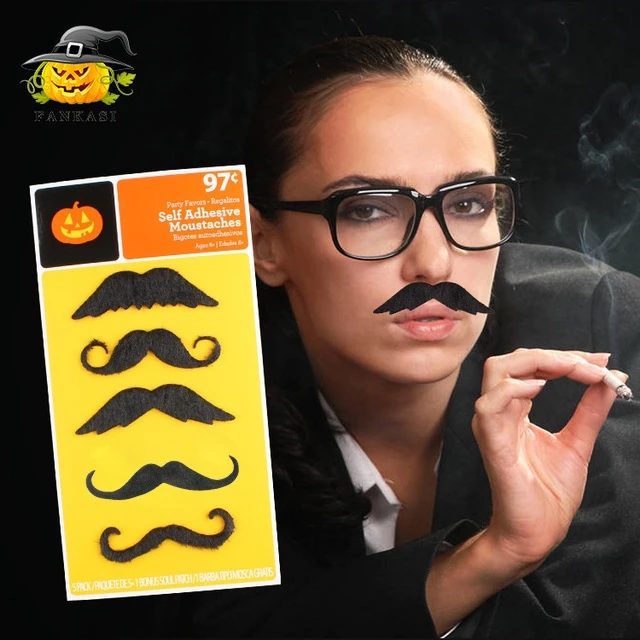 หนวด หนวดแฟนซี หนวดปลอม เคราปลอม หนวดโจรสลัด พรอพ แฟนซี ฮาโลวีน Halloween Fancy Fake Mustache Beard Party Prop Accessory