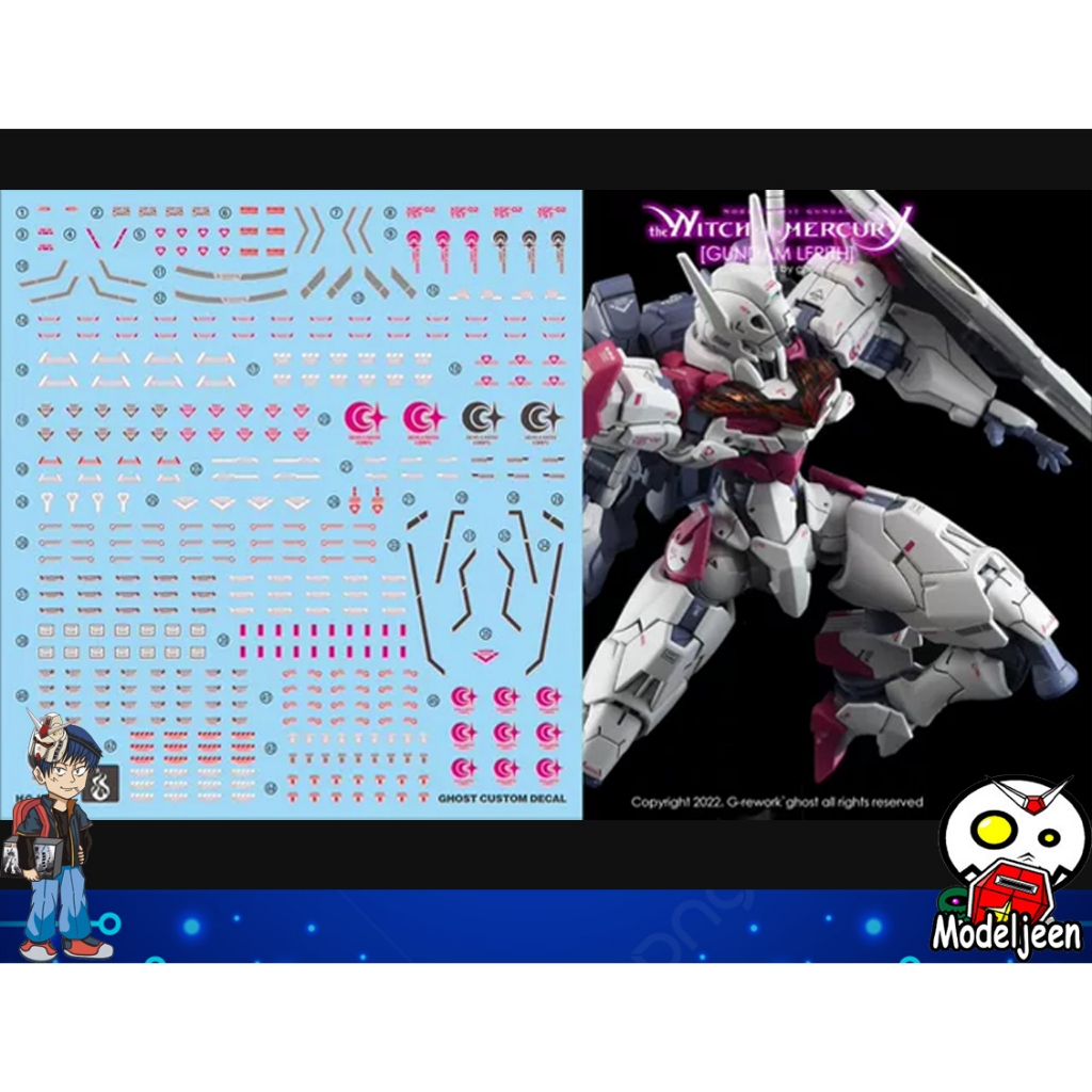(Ghost Decal) Water Decal 143 HG1/144 Gundam Lfrith